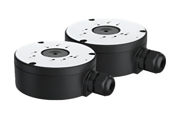2 Reolink B10 Junction Boxes in black side by side