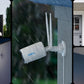 collage of pictures of the Reolink CX410W ColorX Smart 2K Wi-Fi Security Camera with True Full-Color Night Vision in various weather conditions day night sunshine and rain. 