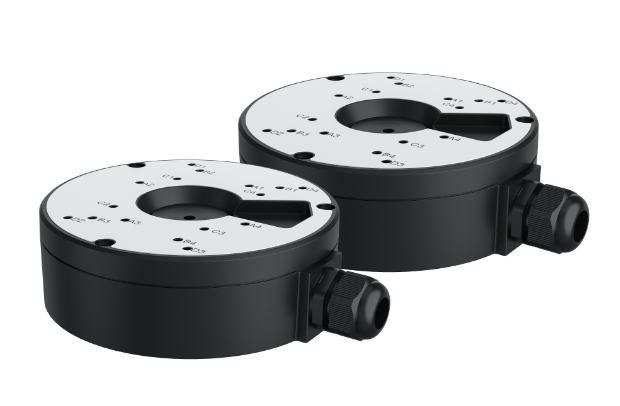 2 Reolink D20 Junction Boxes in black side by side