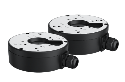 2 Reolink D20 Junction Boxes in black side by side