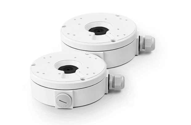 2 Reolink D20 Junction Boxes in white side by side 