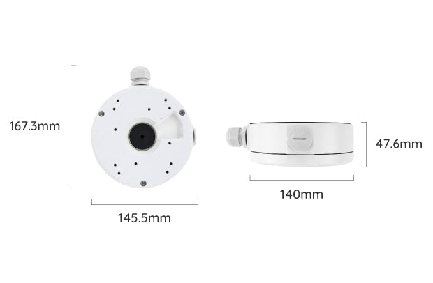 Reolink D20 Junction Box in white dimensions