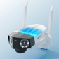 Reolink Duo 2(Battery) 4K 180° Panoramic Solar/Battery-Powered Wi-Fi Camera with blue graphic highlighting rechargeable battery