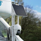 Reolink Go PT Ultra Smart 4K 8MP Wireless 4G LTE PT Battery Camera with Color Night Vision strapped to awning of campervan