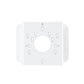 Reolink RLA-BKC1 Corner Mount Bracket front view in white with mounting holes in view