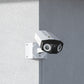 Reolink RLA-BKC1 Corner Mount Bracket on wall with reolink duo POE panoramic camera