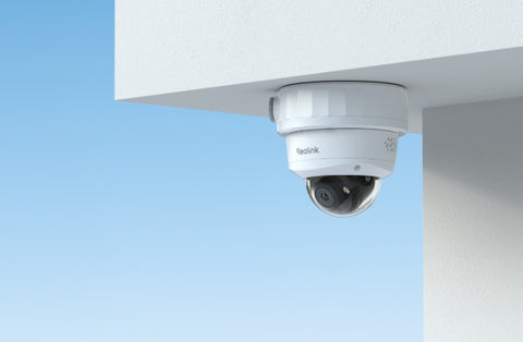 Reolink RLA-JBL1 Junction Box on soffit with camera displaying real life application 