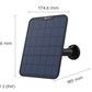 Reolink 6W Solar Panel 2: Continuous Power for Your Reolink Battery Cameras black version with dimensions 