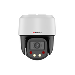 SPRO IP Mini Indoor PTZ with black cameras and white housing and lights off  