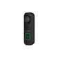 SPRO black smart WIFI video doorbell with a green light 3/4 view on a white background