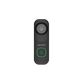 SPRO black smart WIFI video doorbell with a green light face on on a white background