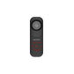 SPRO black smart WIFI video doorbell with a red light facing forward on a white background