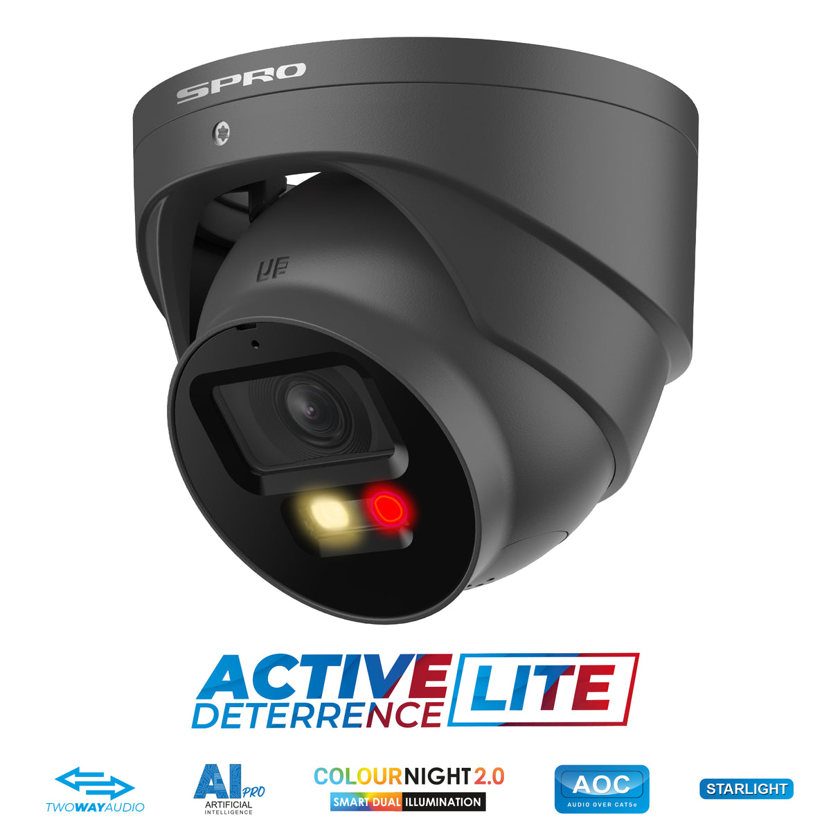 8MP IP Active Deterrence LITE Bullet Camera In White With Colour Night