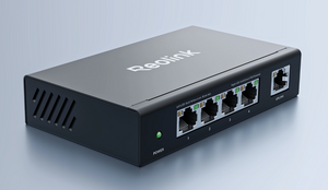 Deelink network switch on a light gray background
