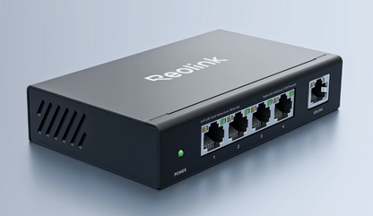 Deelink network switch on a light gray background