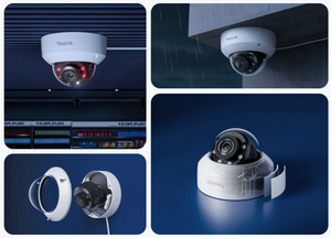 reolink white vandal proof  ome security camera in 4 different positions