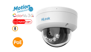 HiLook By HikVision Vandal Resistant Dome Camera IPC-D149HAA-LU(2.8mm) 4 MP ColorVu 3.0 Fixed 2.8mm