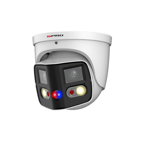 4MP DUO Panoramic IP Camera With Active Deterrence - White