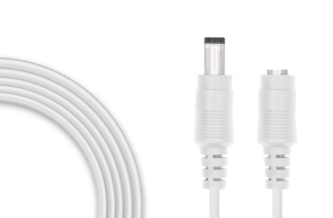 Reolink white 4.5M Power Extension cable end close