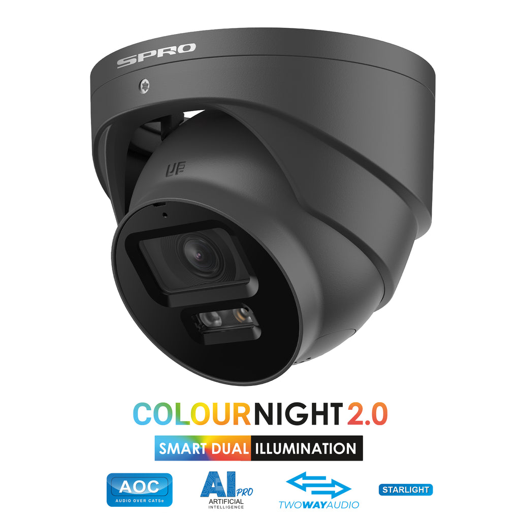 SPRO 4MP IP Turret With COLOUR NIGHT 2.0 - TWO-WAY-AUDIO