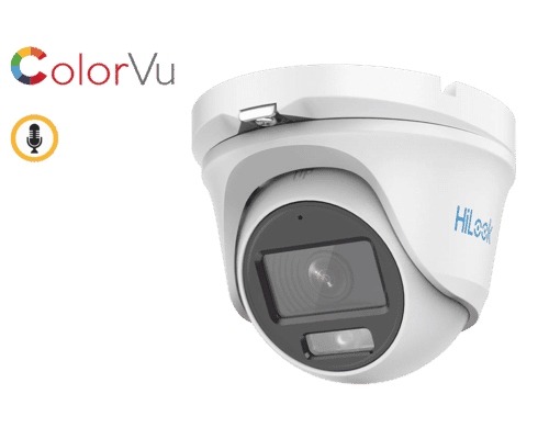 HiLook by Hikvision THC-T159-MS 5MP TVI Colorvu Mini Turret with Audio 2.8mm
