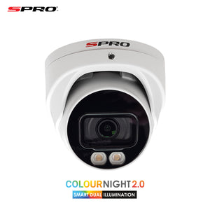 SPR 5MP Analogue ColourNight 2.0 and Smart Dual Illumination Turret Camera - With superior night vision and dual illumination technology.
