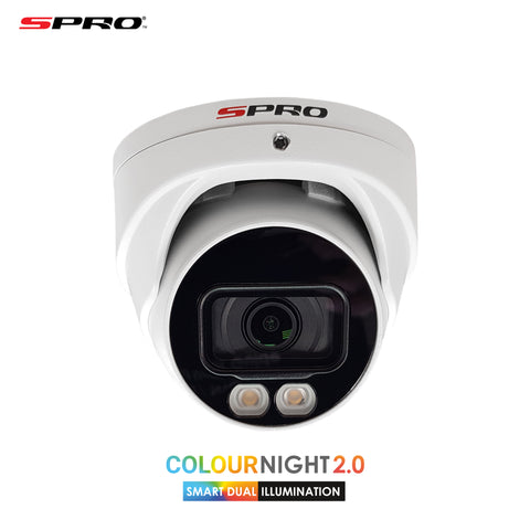 SPR 5MP Analogue ColourNight 2.0 and Smart Dual Illumination Turret Camera - With superior night vision and dual illumination technology. 