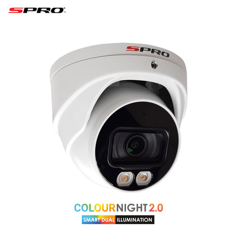 SPR 5MP Analogue ColourNight 2.0 and Smart Dual Illumination Turret Camera - With superior night vision and dual illumination technology. 