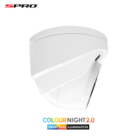 SPR 5MP Analogue ColourNight 2.0 and Smart Dual Illumination Turret Camera - With superior night vision and dual illumination technology. 