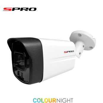 5MP SPRO Fixed Lens CCTV with 40m LED and ColourNight - Enhanced night vision, allowing for extremely detailed images at night.