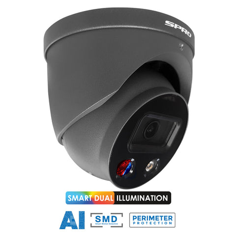 SPRO 5MP IP Smart Dual Illumination Turret with Active Deterrence