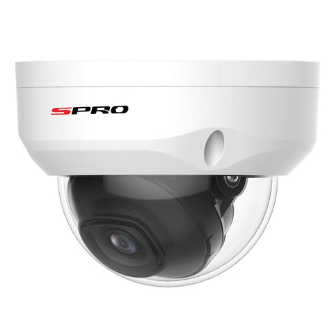 Security at it's finest, the 4K (8MP) IP SPRO - Vandal Resistant - Fixed Lens Dome Camera. Will allow you to see significantly more detail and video footage will appear sharper, this camera is a cut above the rest and will provide you with peace of mind like no other.