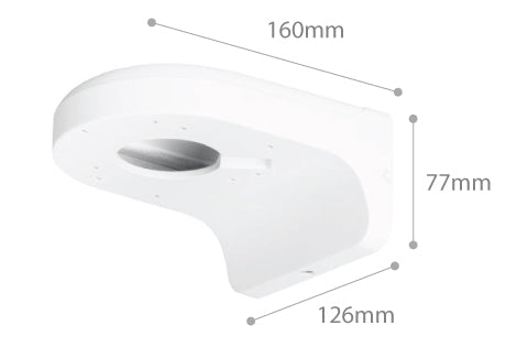 Dimension of SPRO CCTV Wall Bracket 02 - White