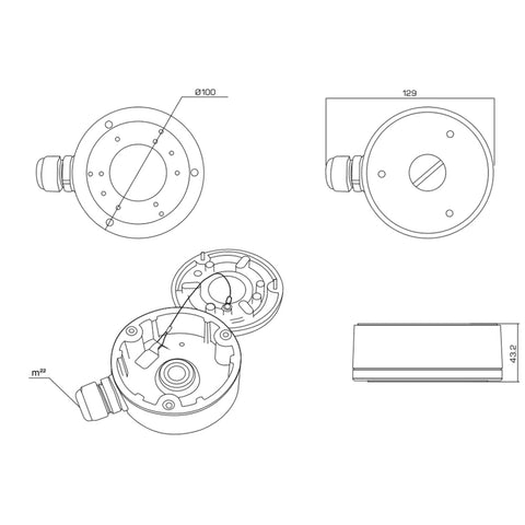 HiLook HIA-J101 Junction Box Camera Mounting Base